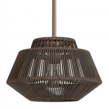 Hunter 13215 - Hunter Brookhollow Sable Rattan and Sable 1 Light Pendant Ceiling Light Fixture