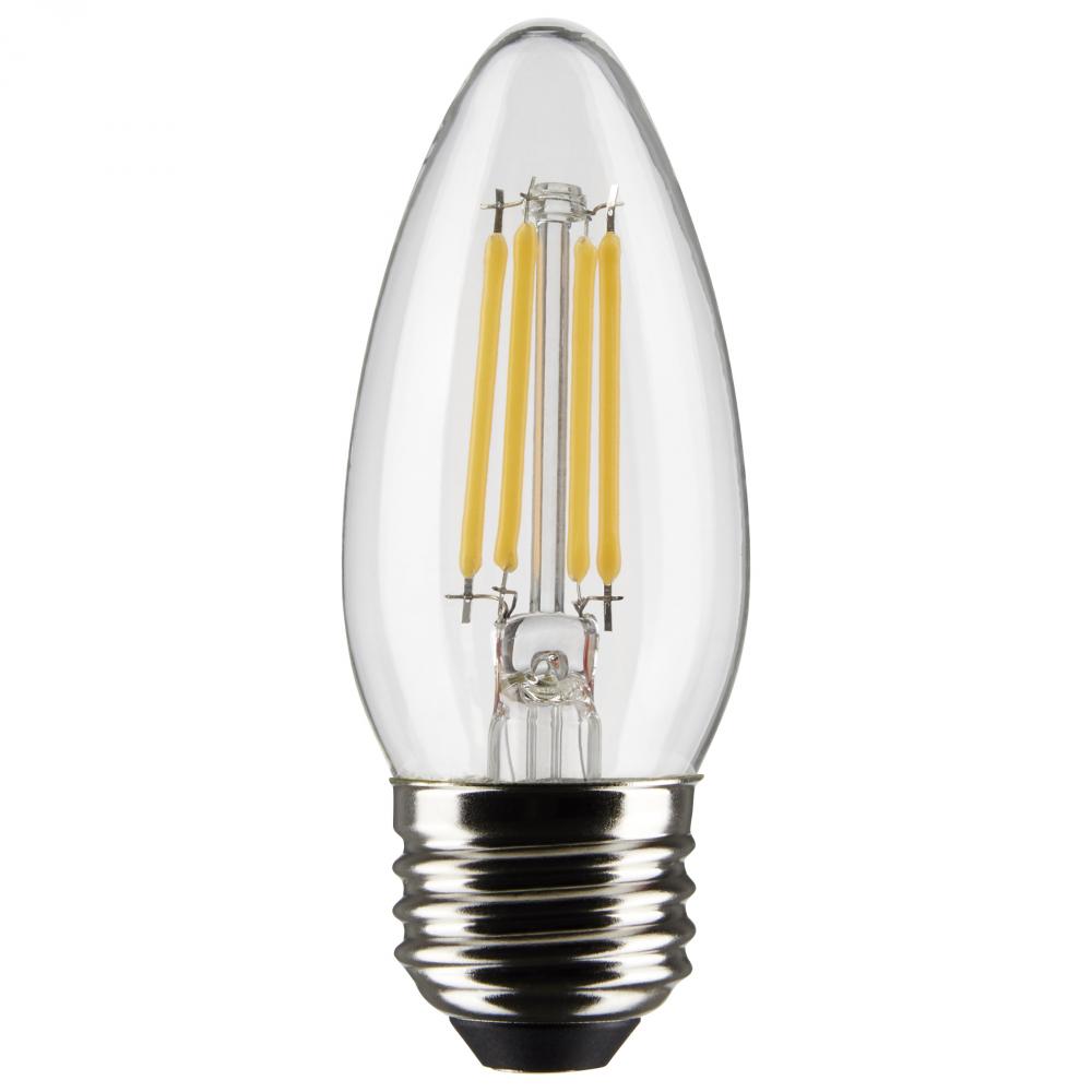 4 Watt B11 LED; Clear; Medium Base; 5000K; 120 Volt; 2-Pack