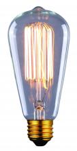 Canarm B-ST64-17C - Bulb, Edison Bulbs, 60W E26 -G-, Clear Glass, ST64 Cone Shape, Dimmable, 2500 hours