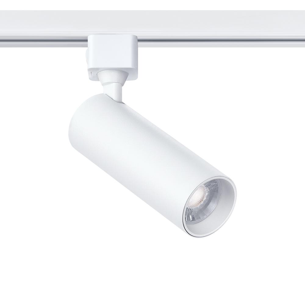 12 Watt Integrated LED Track Cylinder in a White Finish