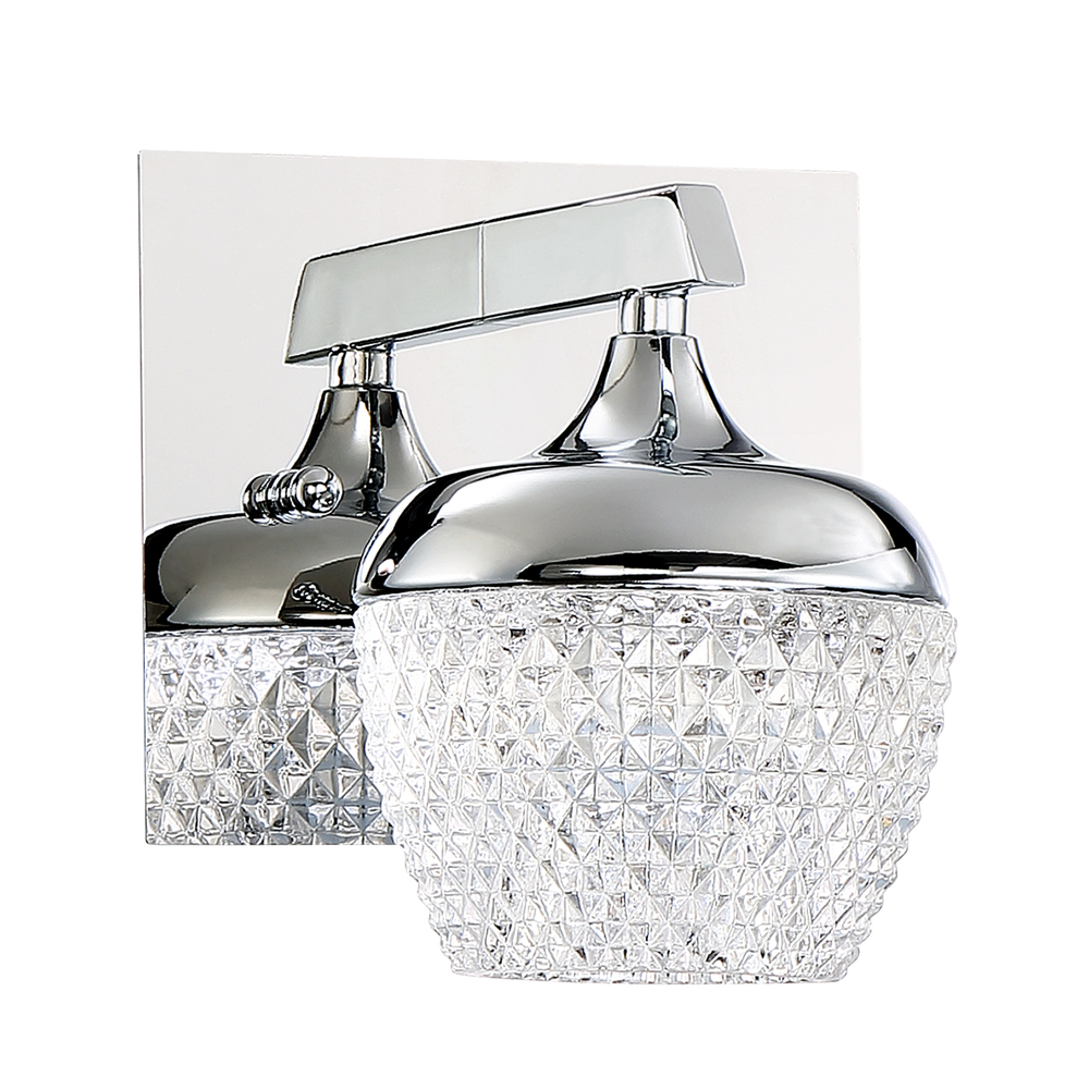 ARIKA series 1-Light 5 Watt Chrome Integrated LED Bath Light or Sconce