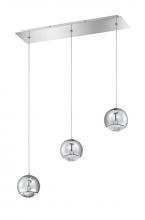 Kendal PF55-3LBR-CH - SPUMANTE series 3-Light Chrome Pendant Bar