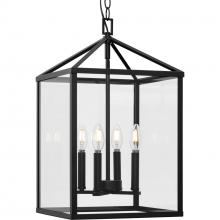 Progress P500440-31M - Hilllcrest Collection Four-Light Matte Black Transitional Hall & Foyer Light