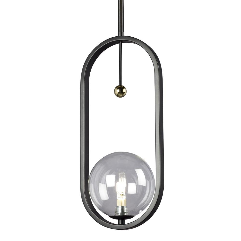 Mini Pendant BK w/6", 12" & 18" Ext. Rods