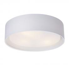 Galaxy Lighting 652102WH-3LED - 16" CEIL W/WHITE FABRICSHADE (3X15W LED A19)