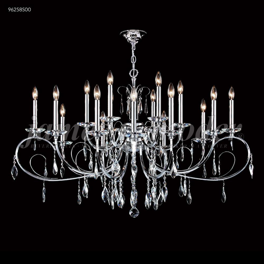 Oval Sculptured Leaf 18 Arm Chandelier