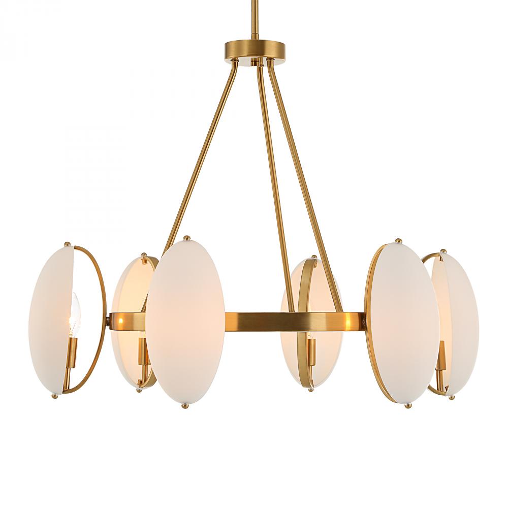 Oviform 6 Light Round Chandelier