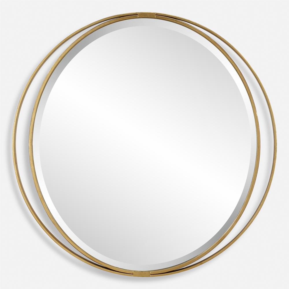 Uttermost Rhodes Gold Round Mirror