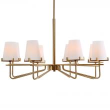 Uttermost 21382 - Lassen 8 Light Brass Chandelier