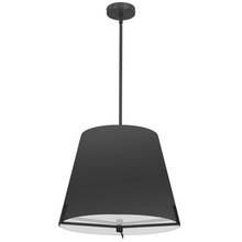 Dainolite PST-184P-MB-BK - 4 LT Incandescent Pendant, MB w/ BK fabric shade