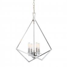 ELK Home 5388-PN-NG - Trapezoid Cage 18'' Wide 4-Light Chandelier - Polished Nickel