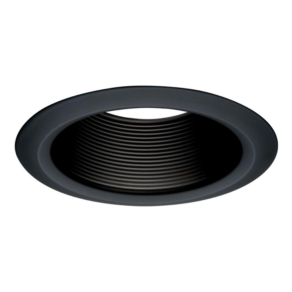 5" BK METAL TAPERED BAFFLE, WH SF RING