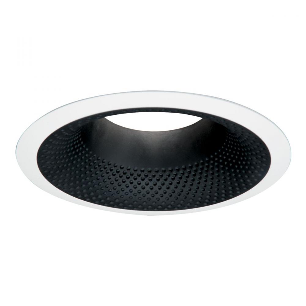 6" BK PERF BAFFLE, WH SF RING